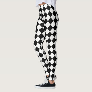 Leggings Décor noir et blanc classique de contrôleurs