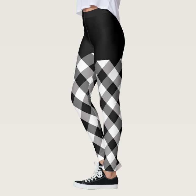 Leggings Décor noir et blanc en gras sur (Gauche)