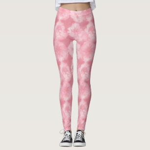 Leggings Décoratifs Tie Dye Rose Rose Pâle