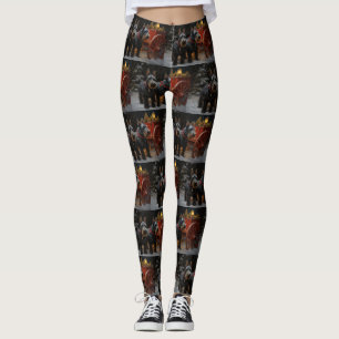 Leggings Décoration de Noël Scottish Terrier enneigé