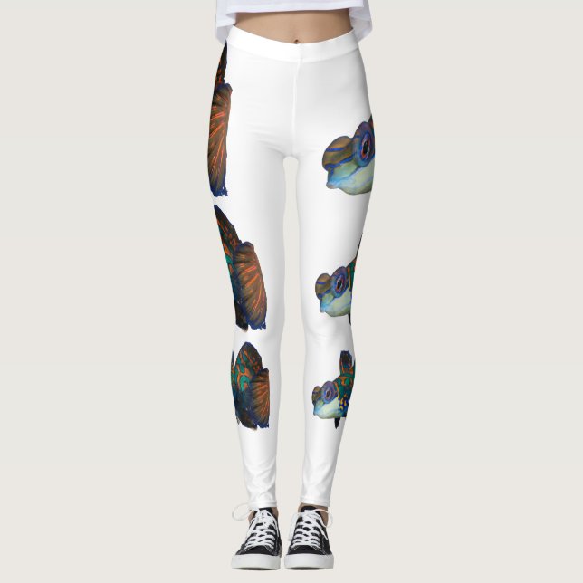 Leggings Découpe de poisson mandarine  (Devant)