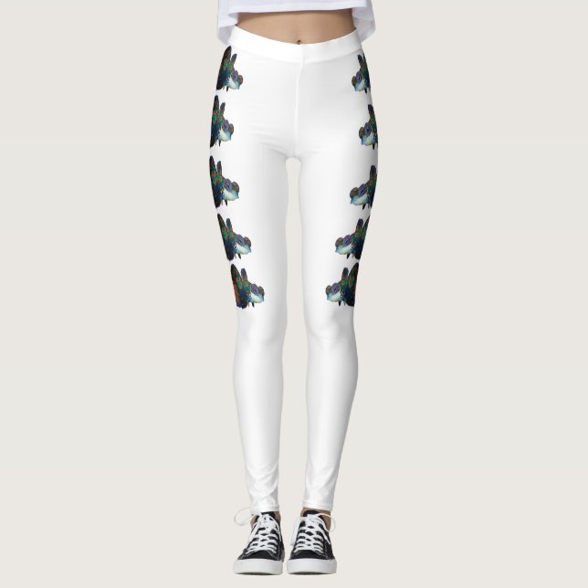 Leggings Découpe de poisson mandarine  (Devant)