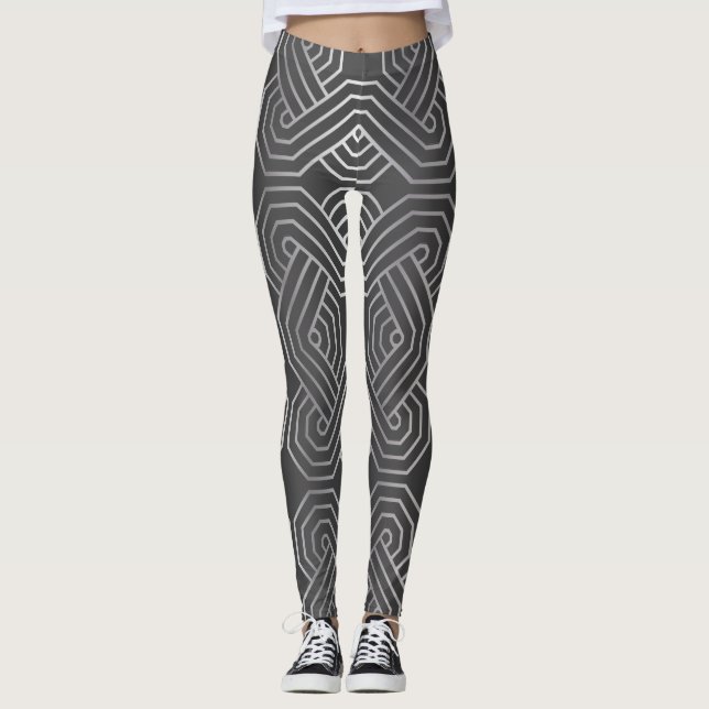 Leggings Découpe en argent (Devant)
