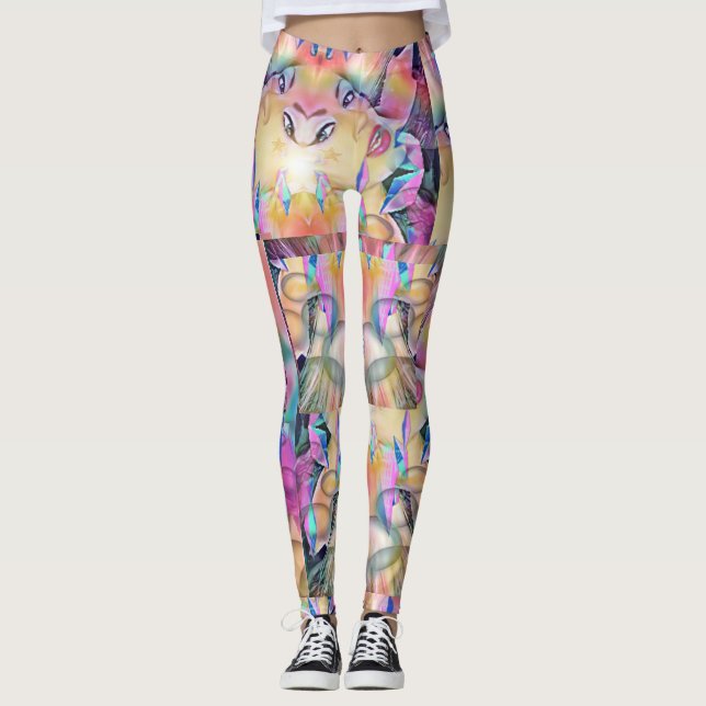 Leggings Déesse de cristal à bulles tripante ! (Devant)