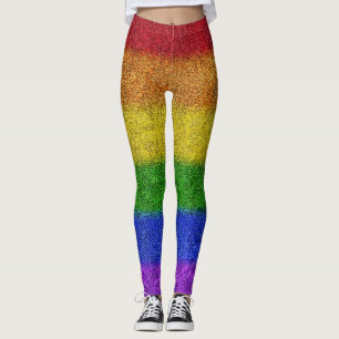Leggings Dégradé de la Parties scintillant arc-en-ciel tomb
