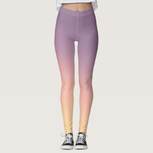 Leggings Dégradé de lavande à pêche Soft Pastel Ombre Yoga