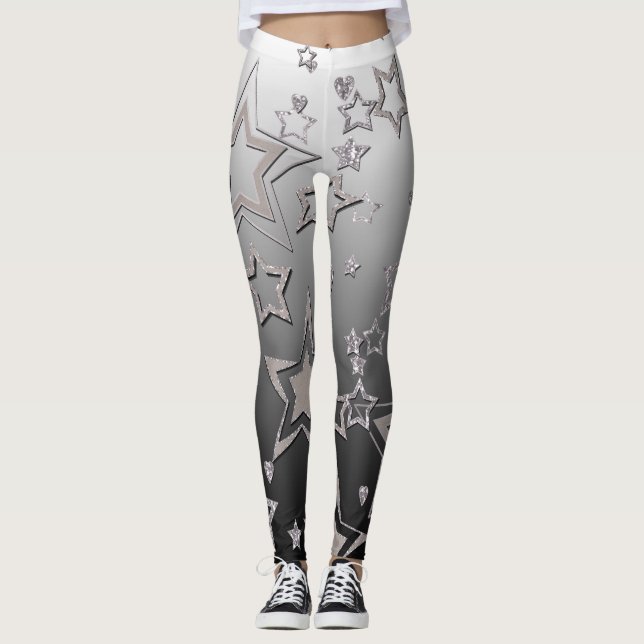 Leggings Dégradé de Noël parties scintillant brillant confe (Devant)