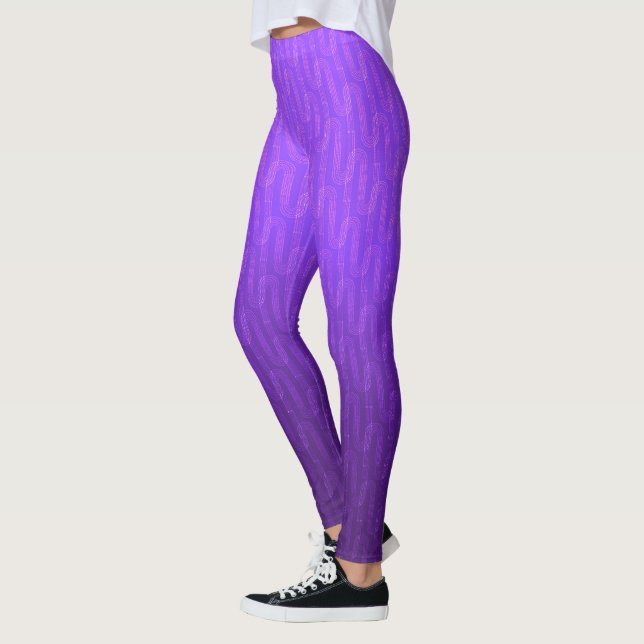 Leggings Dégradé du lilas néon. (Gauche)