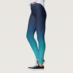 Leggings Dégradé élégant de l'Ombre bleu turquoise