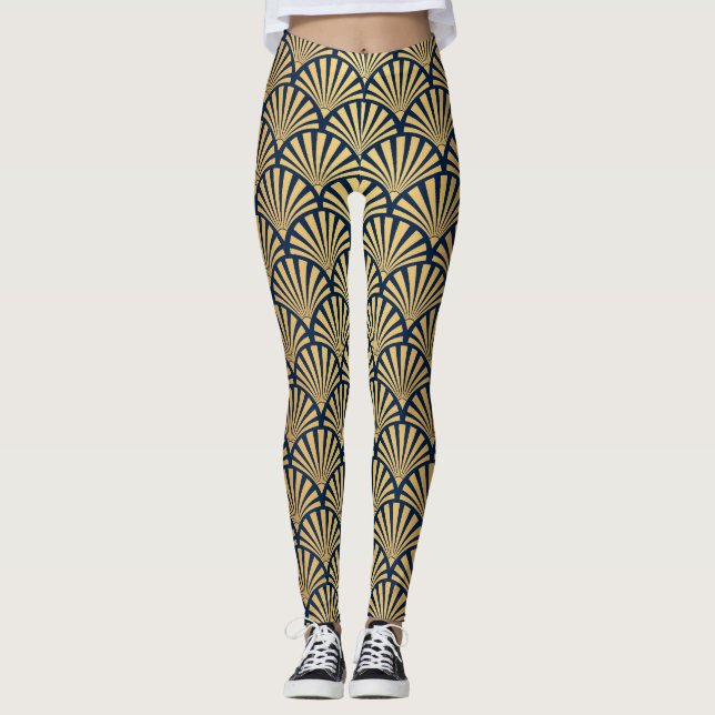 Leggings Dégradé or : Art Déco sans couture (Devant)