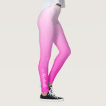 Leggings dégradé personnalisé à deux tons foncé rose chaud<br><div class="desc">dégradé personnalisé à deux tons foncé rose chaud</div>
