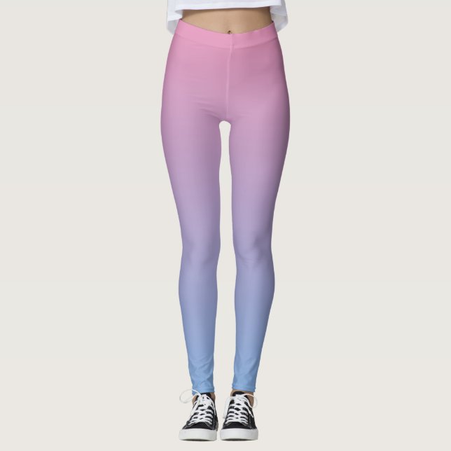 Leggings Dégradé rose et bleu (Devant)