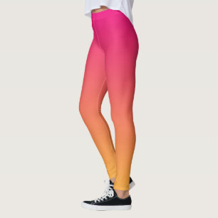 Leggings Dégradé rose et orange