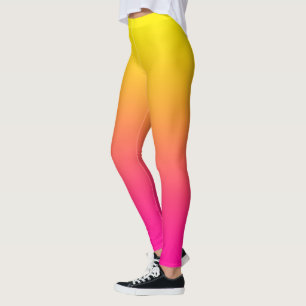 Leggings Dégradé Rose magenta jaune