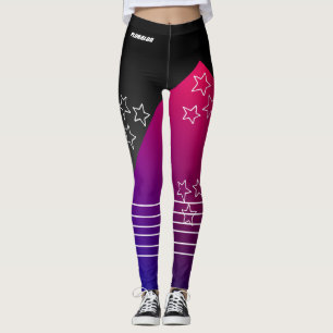 Leggings dégradé rose noir monogrammé sportif