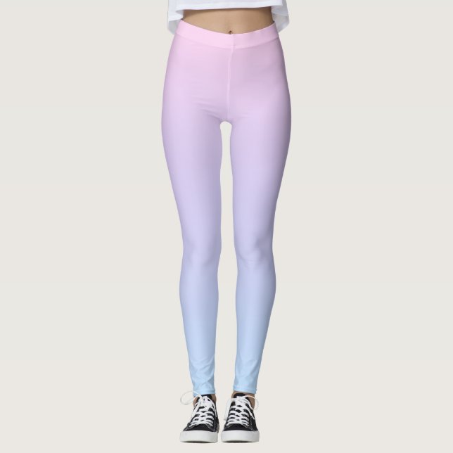 Leggings Dégradé Rose Violet  (Devant)