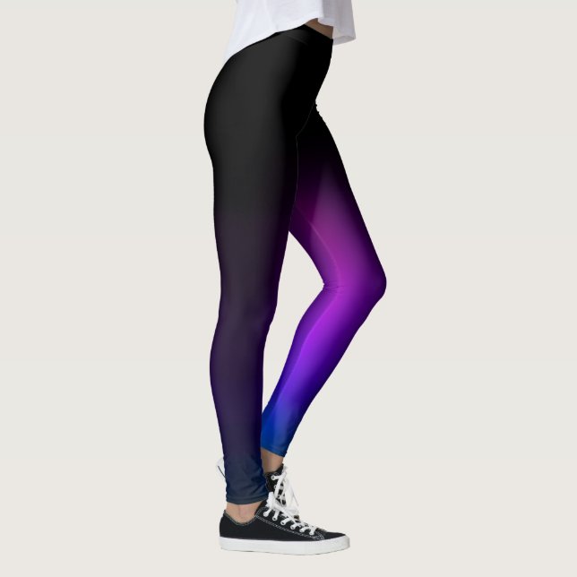 Leggings Dégradé Violet Noir Lumière (Droite)
