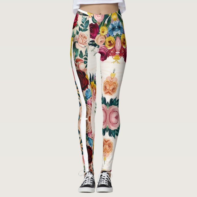 Leggings d'élégance florale11 (Devant)