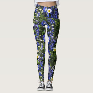 Leggings Delpininiums et marguerites