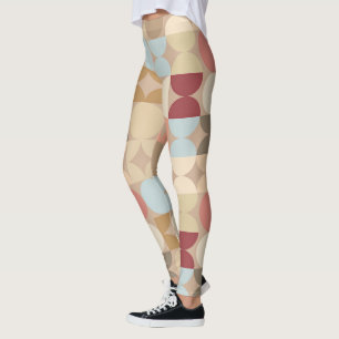 Leggings Demi-cercles Abstraits Mod Op Fusion Art Motif