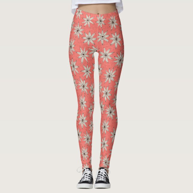 Leggings demi-corail vivant brun (Devant)