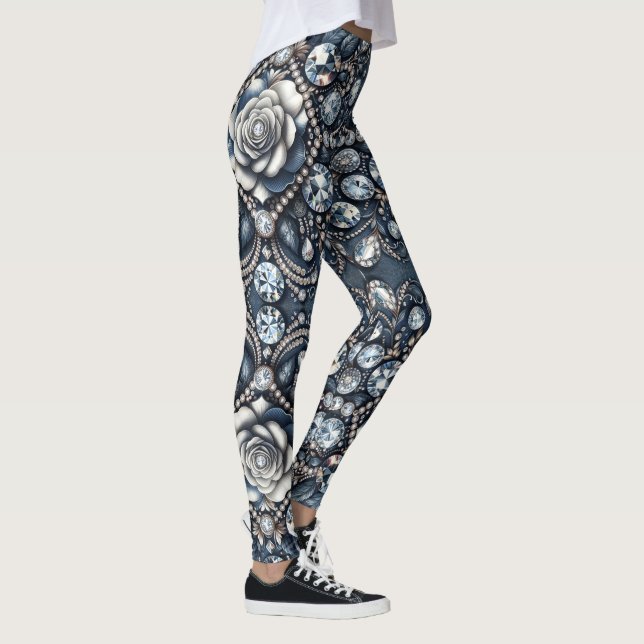 Leggings Denim & Diamonds Glam Bling Rose Bijoux (Droite)