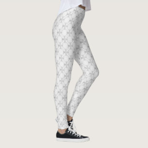 Leggings Dentelle blanche Abstraite