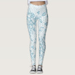 Leggings Dentelle Flore Bleu Cute Simple<br><div class="desc">Un motif en faux dentelle bleu et blanc qui rend ces leggings adorables. Ils sont parfaits pour vous !</div>