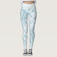 Dentelle Flore Bleu Cute Simple