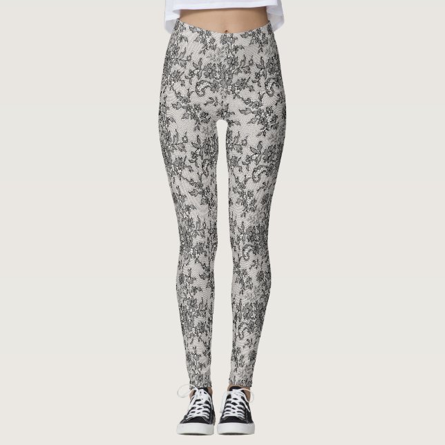 Leggings Dentelle noire (Devant)