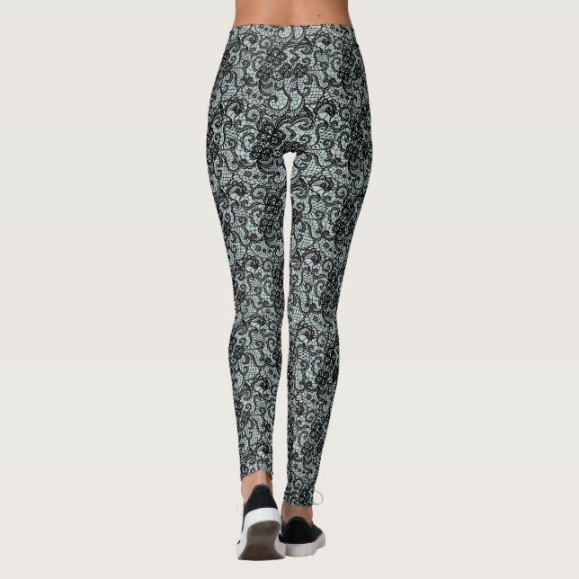 Leggings Dentelle noire sensible (Dos)
