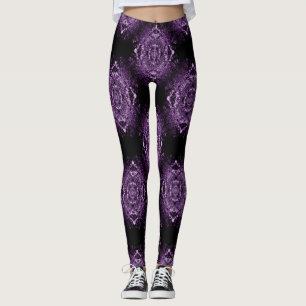 Leggings Dentelle violette