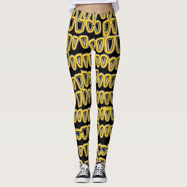 Leggings Dentiste dentiste dentisterie Orthodontiste jaune  (Devant)