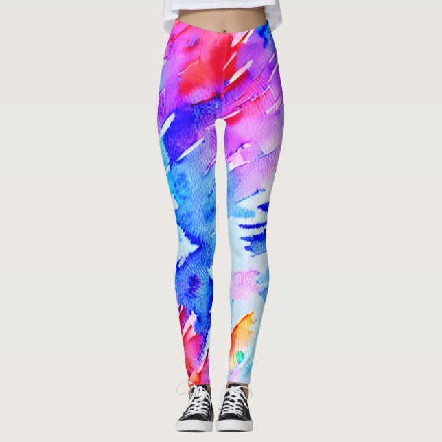 Leggings d'entraînement arc-en-ciel (Devant)