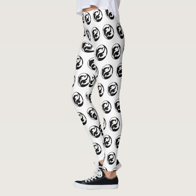 Leggings des dauphins de Yin Yang (Gauche)
