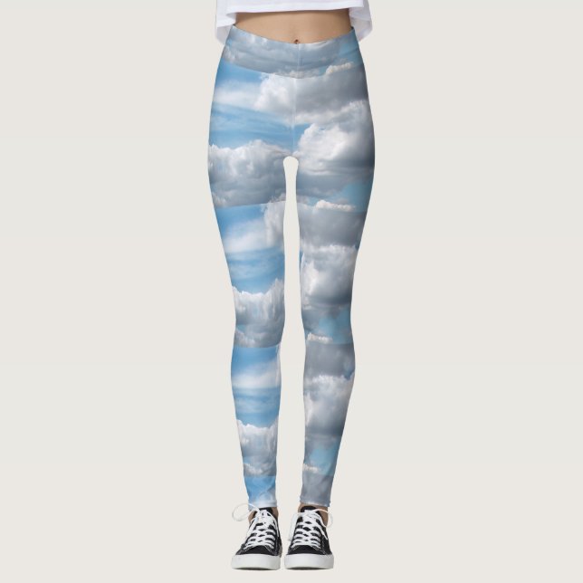 Leggings Des nuages s'infiltrent dans le ciel bleu (Devant)