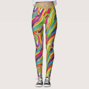 Leggings Des nuances de couleur abstraites,