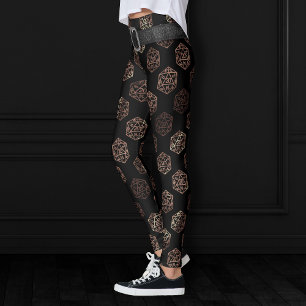 Leggings Dés RPG   Imaginaire cuivre Retro Tabletop PnP Gam