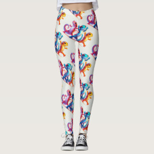 Leggings Des salamandres colorées font le Slide de la salam