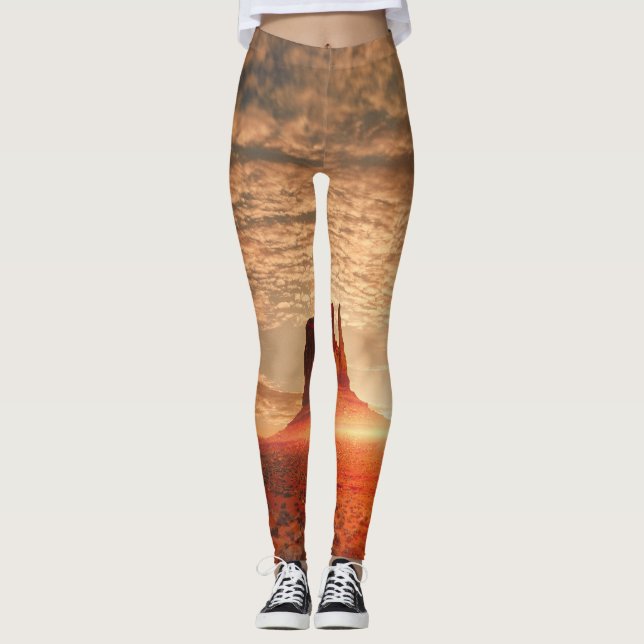 Leggings désert américain à l'aube (Devant)