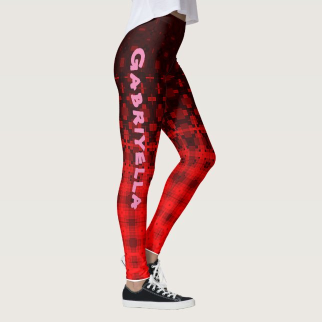 Leggings Design à motif rouge do-it-yourself modèle (Droite)