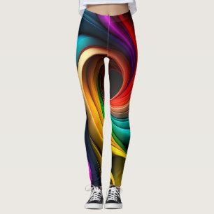 Leggings Design abstrait coloré en arc-en-ciel