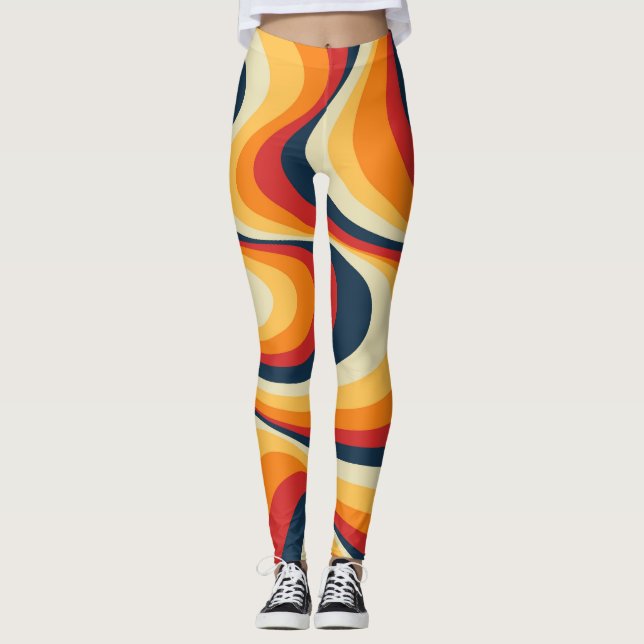 Leggings Design abstrait et coloré (Devant)