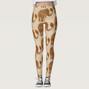 Leggings Design d'art tribal des éléphants