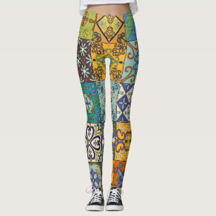Leggings Design de carreaux Talavera portugais