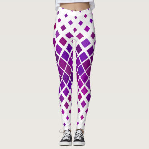 Leggings Design de diamants Magenta Violet