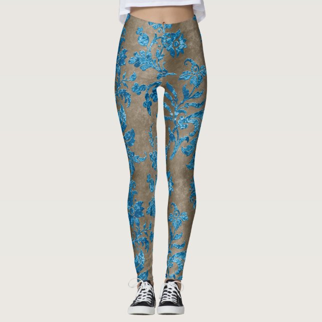 Leggings Design de la série Blue Velvet 3 (Devant)