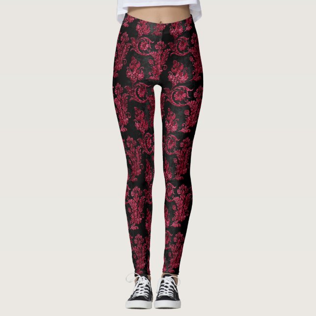 Leggings Design de la série Claret Velvet 4 (Devant)