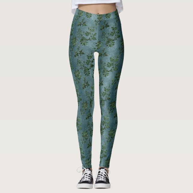 Leggings Design de la série Velvet vert 11 (Devant)