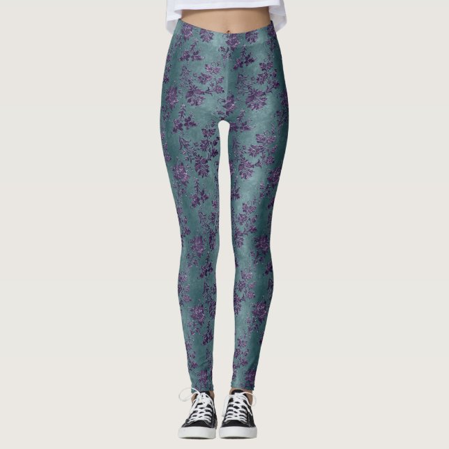 Leggings Design de la série Velvet violet 5 (Devant)